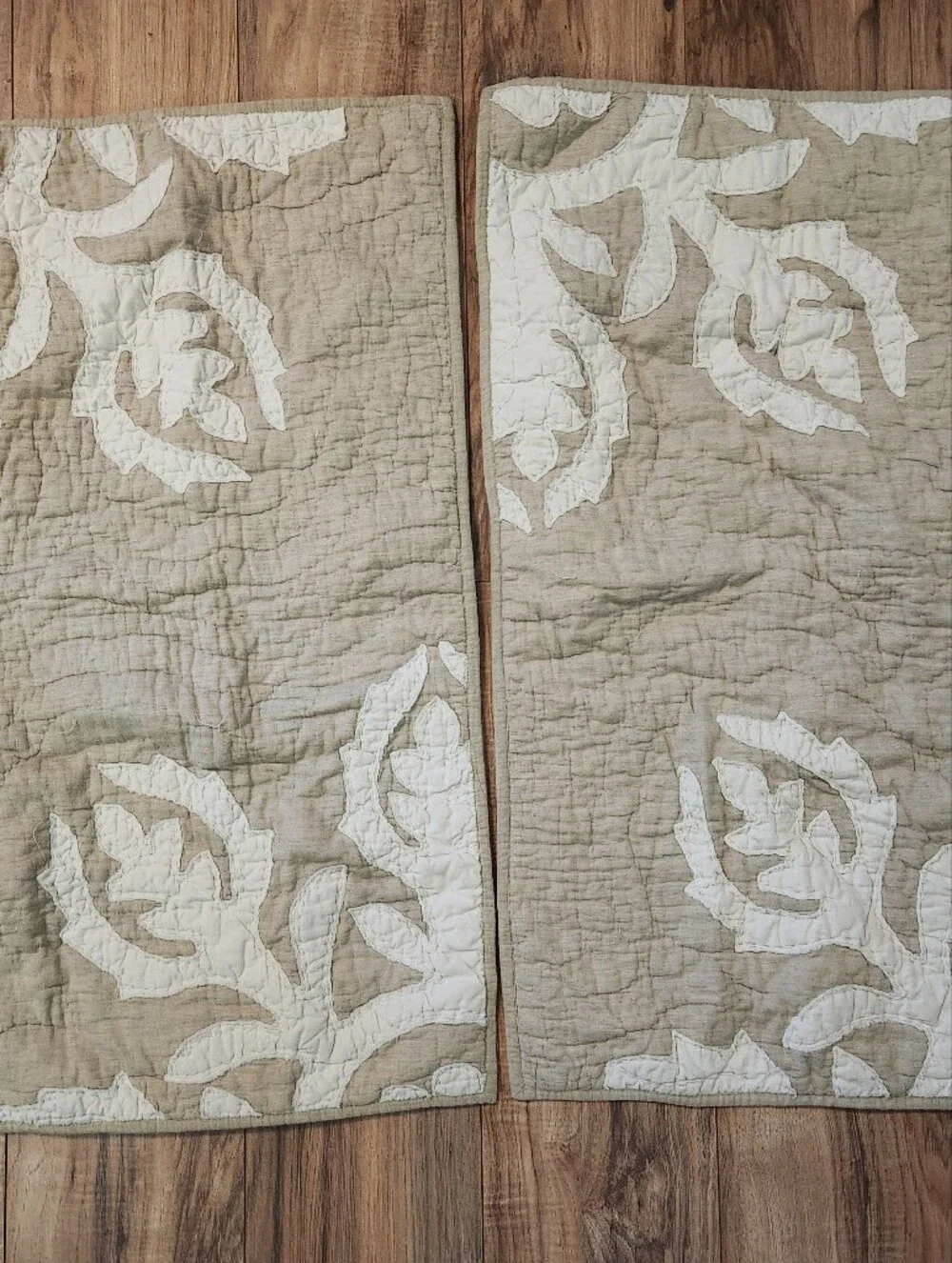 Pottery Barn Ohana Handcrafted Cotton Quilted Sham 2 Pillow Cases 36